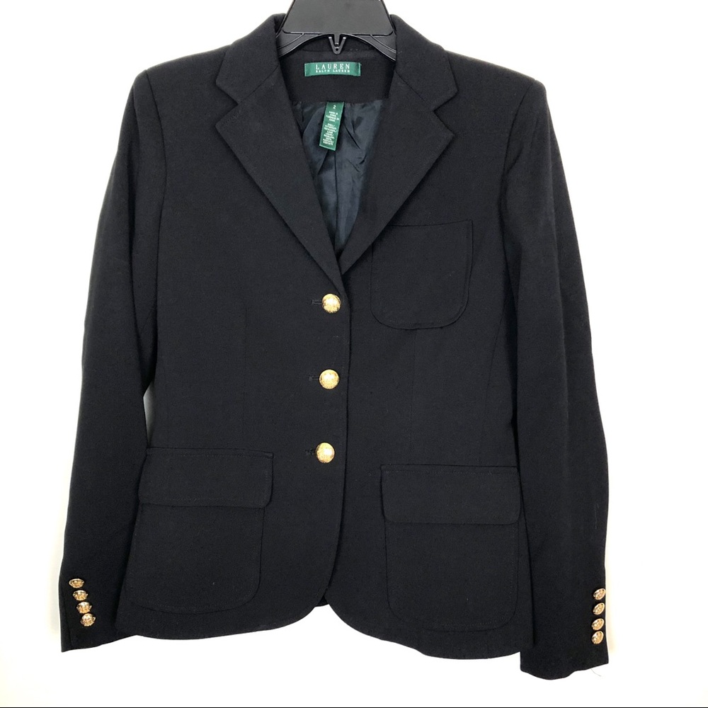 LRL 100% wool textured blazer